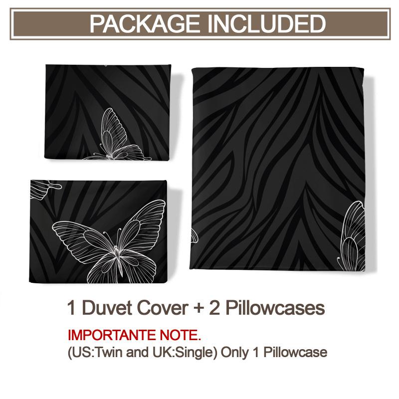 Fantasy Butterfly Print Bedding Duvet Cover Set, Soft and Comfortable Home Furnishings for A Cozy Living Space