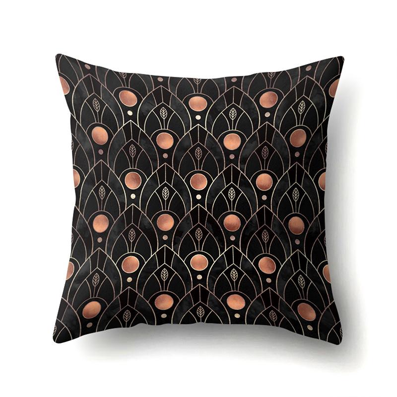 Polyester Pillow Case Decorative Geometric Home Printed Pillow Case Waist Cushion Cover Car Cushion Head Cushion Cover