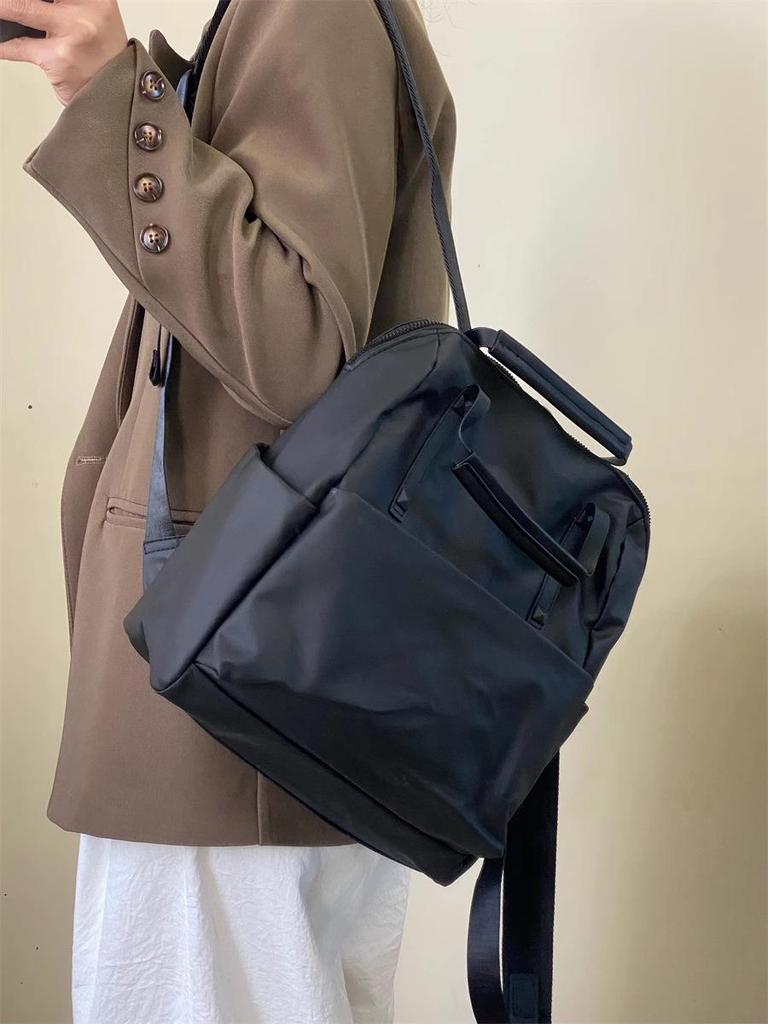 Trendiger wasserdichter Nylon-Rucksack: Vielseitige, leichte Reise- und Schultasche für Damen