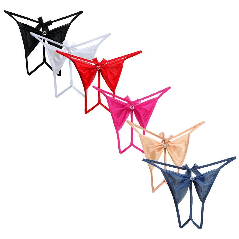 Open Crotch Thongs Mesh Womens Briefs Hollow Sexy Thongs for Women Naughty Sex  For Women