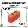 Non-Toxic 223Pcs/Lot 34103 1X3 With 2 Studs Doubleblock Moc Color Accessories Compatible With Brick Diy Children'S Toy Assembly Parts