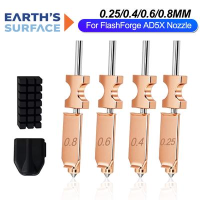 Flashforge AD5X için Nozul Yükseltmesi Sökülebilir 0.4 0.6 0.25 0.8mm Flashforge AD5X Hotend Ekstruder Hızlı Çıkarılabilir Isıtıcı Blok