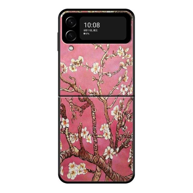 Husă Van Gogh Art Retro Plum Blossom pentru Samsung Galaxy Z Flip 4 Z Flip3 5g Husă pentru Galaxy Z Flip Pc Hard Phone Shell Capa