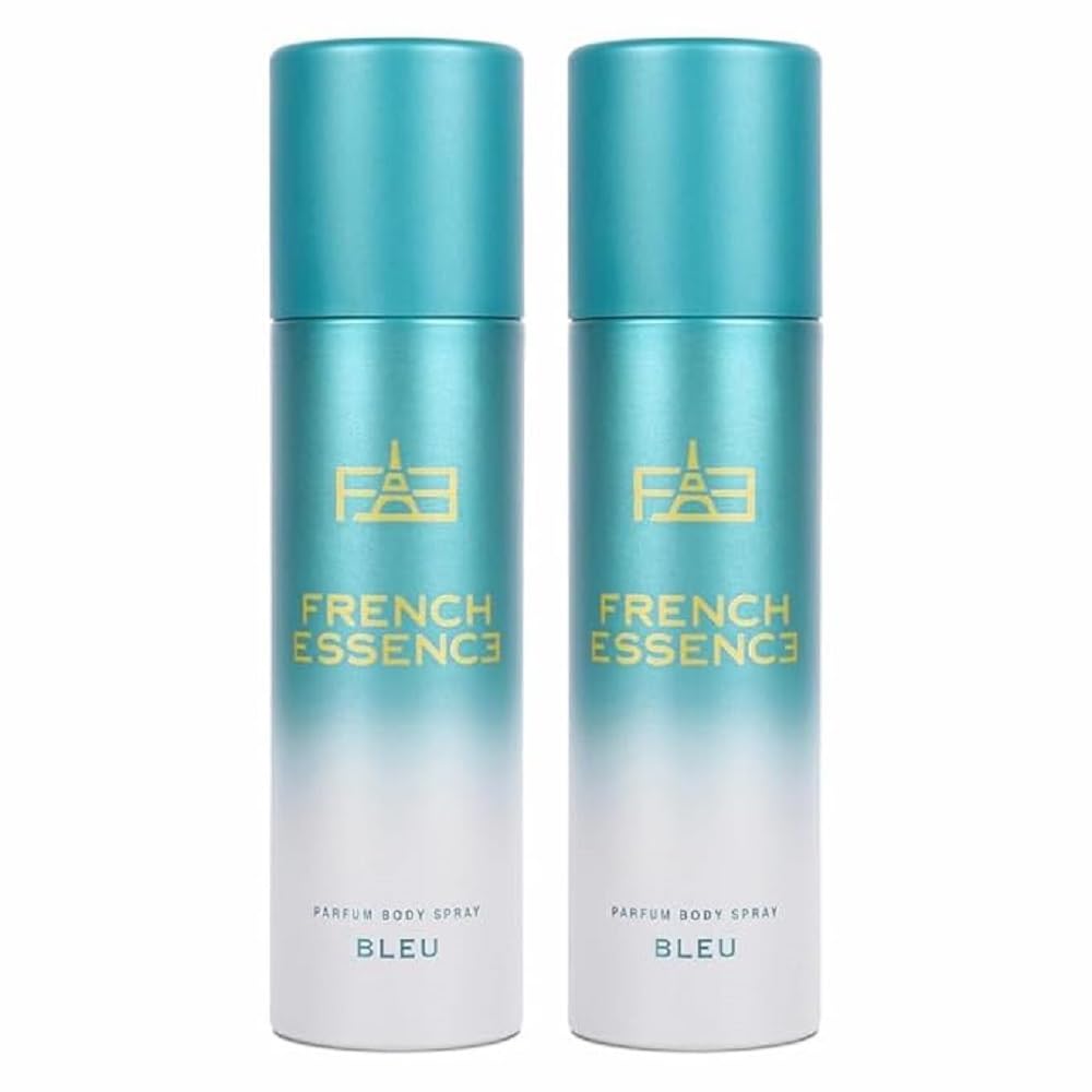 

French Essence Bleu Parfum Body Spray For Men Pack Of 2 X 120ml - 4.05 Fl.oz. Each M чистий