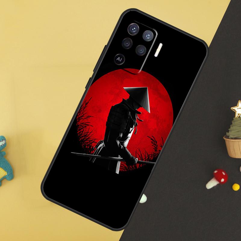 Japan The Samurai Ninja For OPPO A9 A5 A53 2020 A52 A72 A96 A76 A16 A54 A74 A94 A58 A78 A98 A15 A79 A17 A57 A77 Case