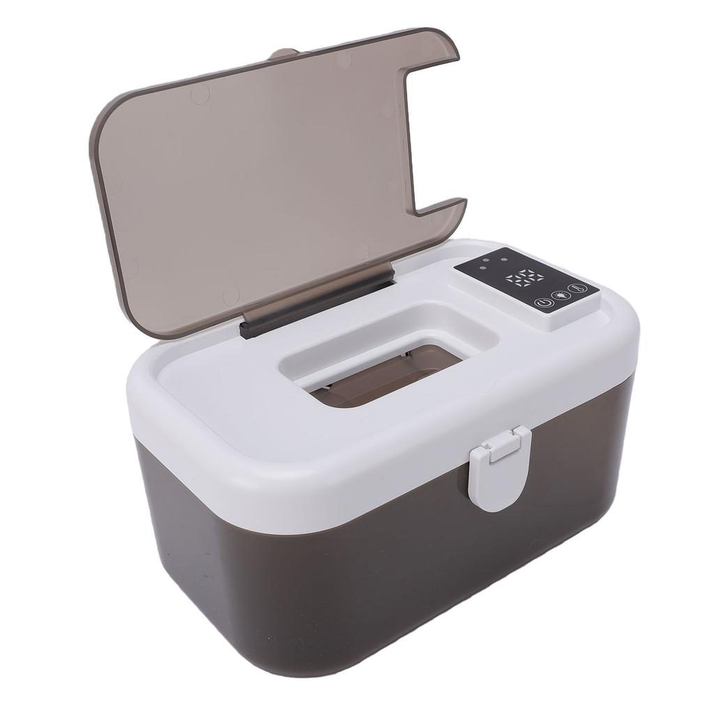 Baby Wipe Warmer Top Heating Wet Wipe Warmer and Dispenser Holds 80 Wipes with Night Light Spring Loaded White