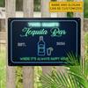 Personalized 20x30cm Aluminum Tequila Sign Custom Text Waterproof Rustic Taco Bar Man Cave Backyard Wall Decor