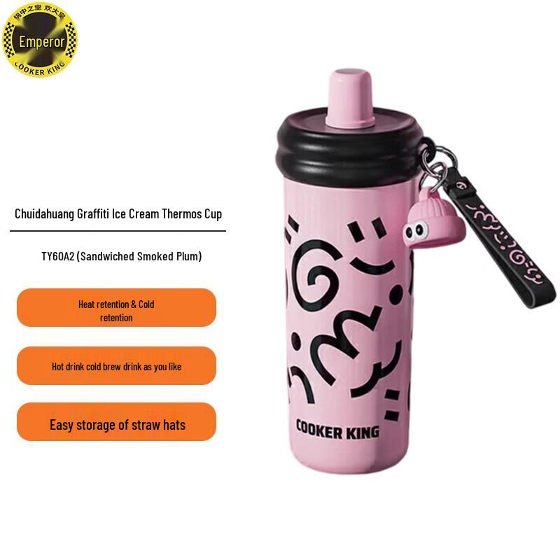 COOKER KING Graffiti Ice Cream Insulated Tea Mug 600ml