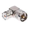Uhf Male Pl-259 Pl259 To Uhf Female So-239 So239 Angle 90 Rf Adapter Connector