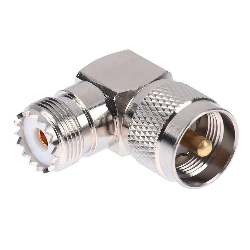Uhf Male Pl-259 Pl259 To Uhf Female So-239 So239 Angle 90 Rf Adapter Connector