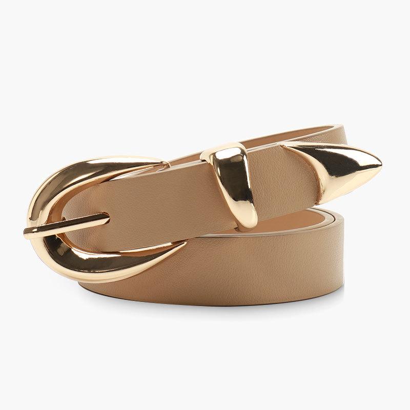 

New Korean Version of High-end Women s Belt Versatile Jeans Student Belt Gold Alloy Three-piece Belt Women