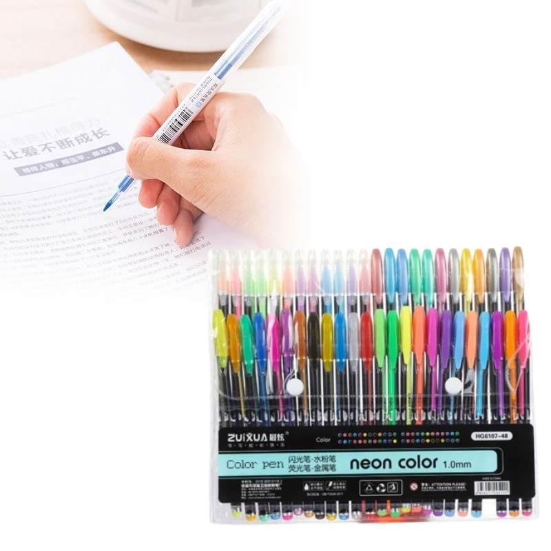 Color 48 Watercolor Chalk Marker Set Student Doodle Coloring Bullet Pen Gift
