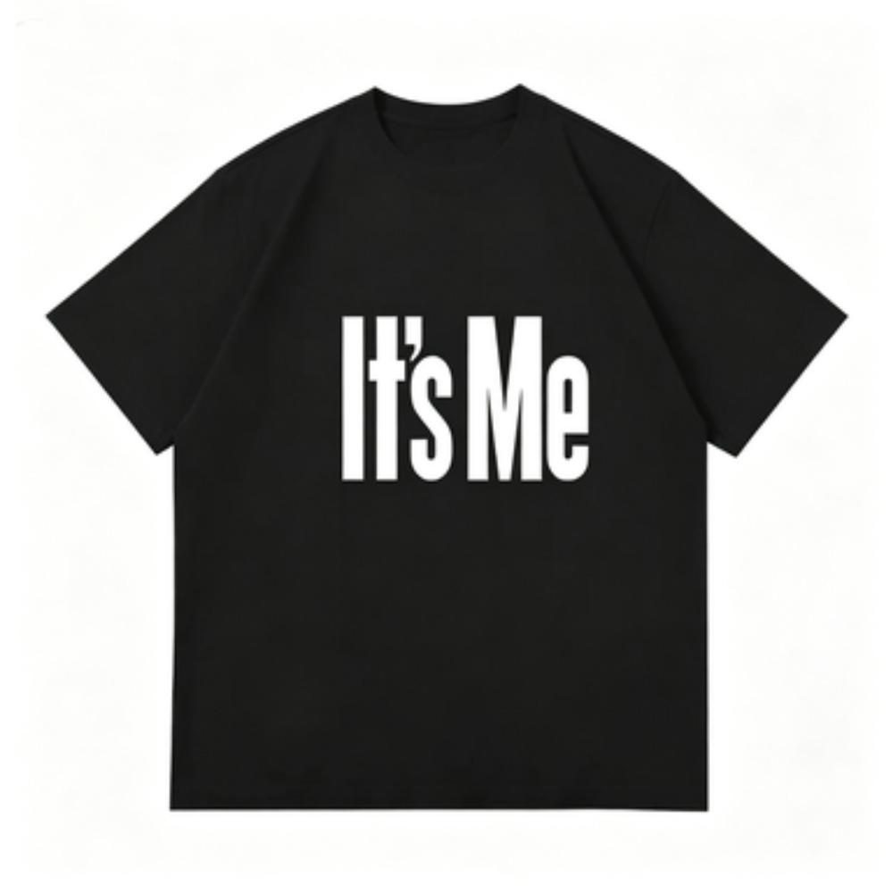 Its Me Letter Printed Unisexs And Wounisexs Personalized Short Sleeved New Fashion Casual Trend Round Neck Tshirt Y2k Vintage Top