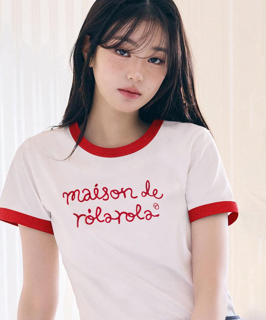 ROLAROLA Maison De Rola Ringer T-Shirt Wh+Rd