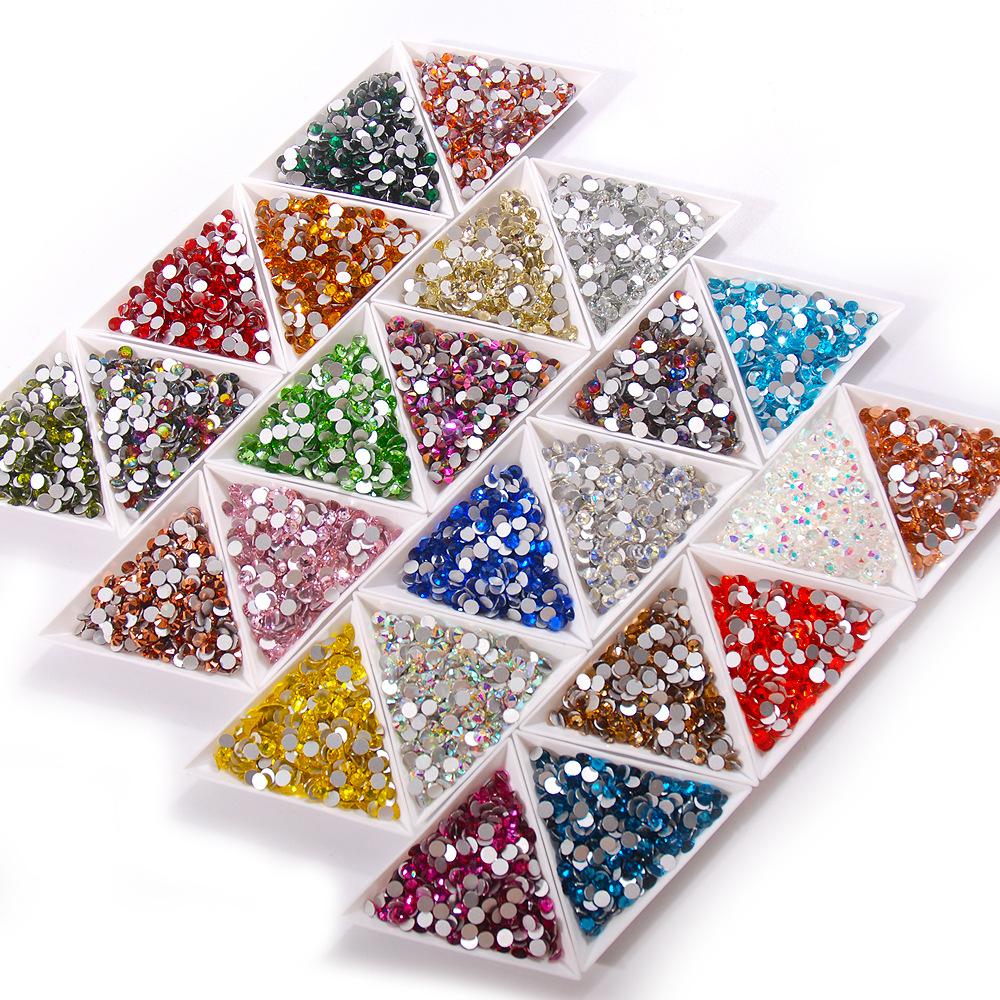 Super Flash Crystal Colored Diamond Nail Glass Diamond, Guomao Flat Bottom A Diamond, Mobile Phone Case Diy Filling Accessories.