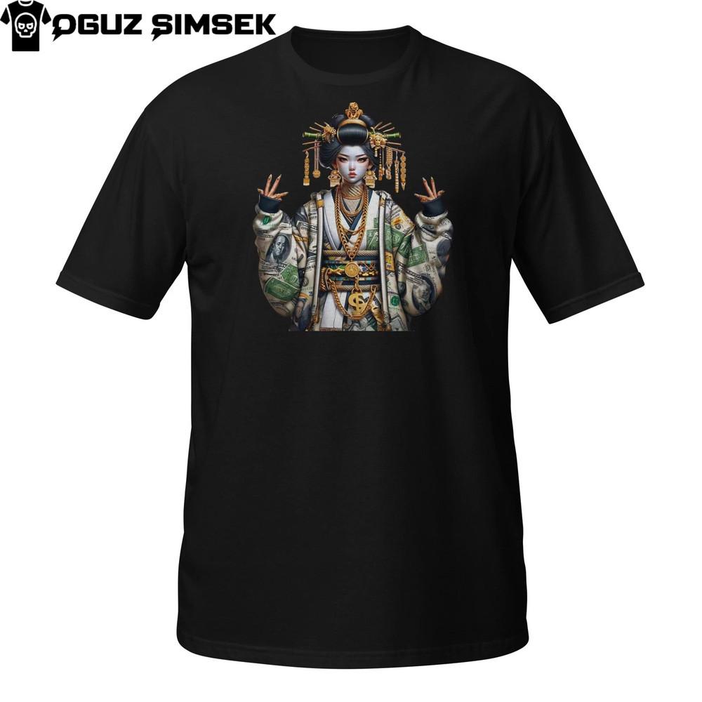 

Уличная футболка Гейша – Городской стиль Денежный стиль Японская графическая футболка для хастлеров 3XL