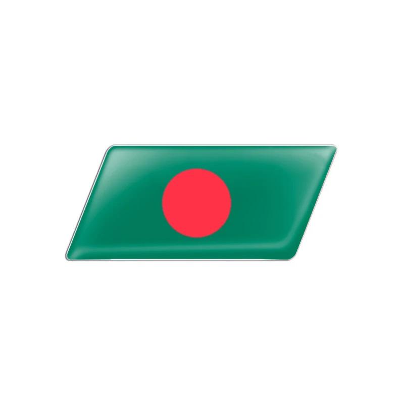 3D Epoxy Car Styling Body Trunk Decor Sticker with Bangladesh Kurdistan Israel Brazil Palestine Poland France Flag Emblem