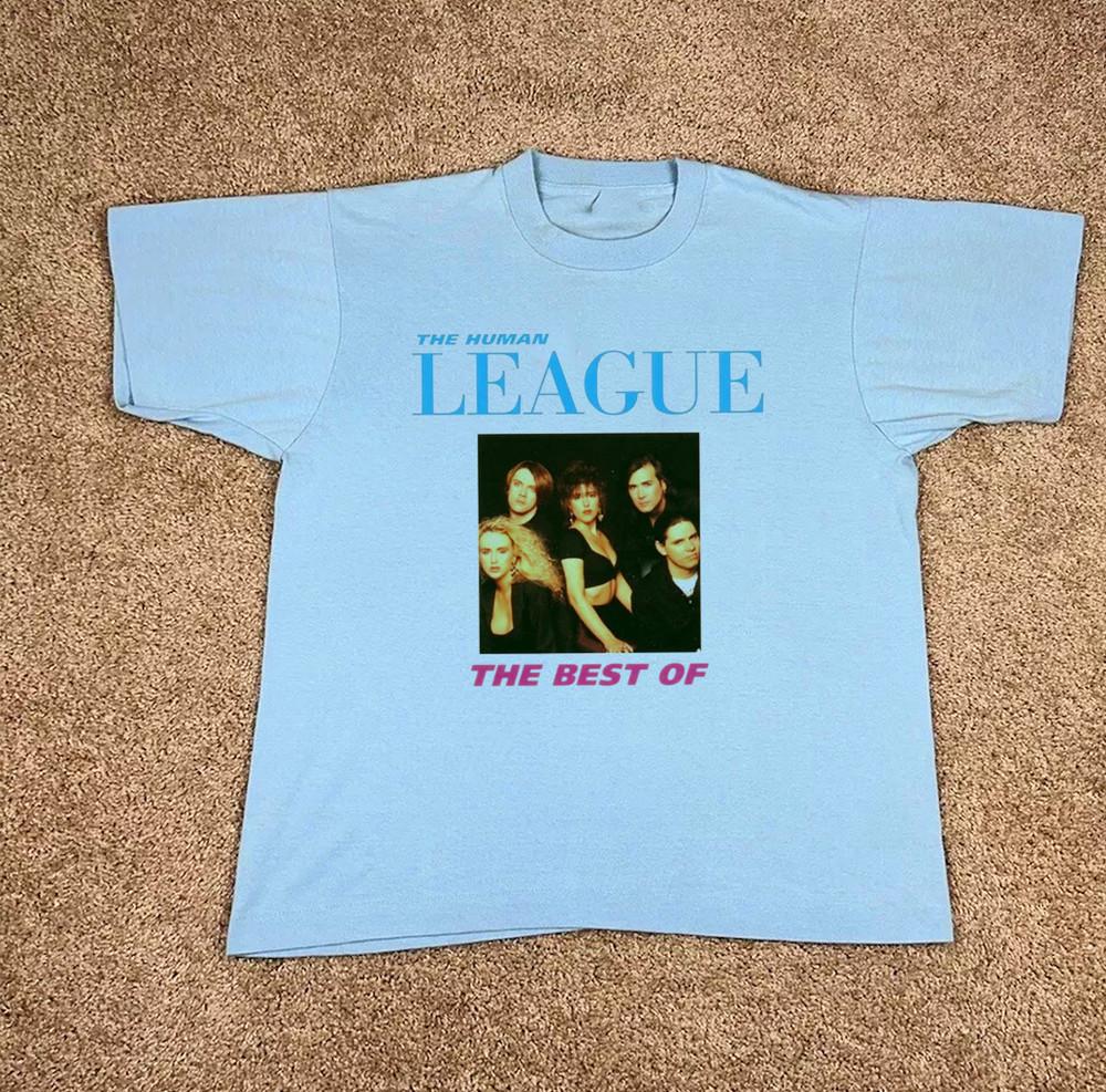 Лучшее от Human League Светло-голубая футболка унисекс, полный размер S-5XL L