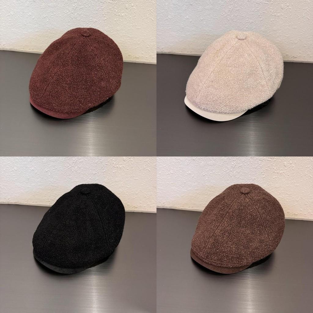 Retro Simple Vintage Solid Color Women Casual Beret Cap For Autumn Winter And