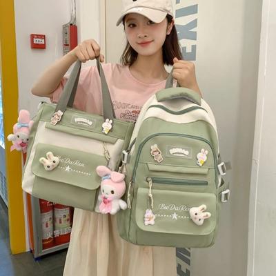 Fashion Schultasche für Teenager Wasserdicht Nylon Mädchen Rucksack Niedlich Frauen Laptop Rucksack Reisetasche Schwarz Rosa Büchertasche