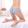 Kawaii JK Lolita See Through Lace Bow Tie Panties Women Floral Low Waist Temptation Underwear Knickers