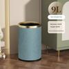 Quality Double Layer Leather Trash Can Metal Beautiful Waste Paper PU Basket Storage Bin for Bathroom  Bed Room