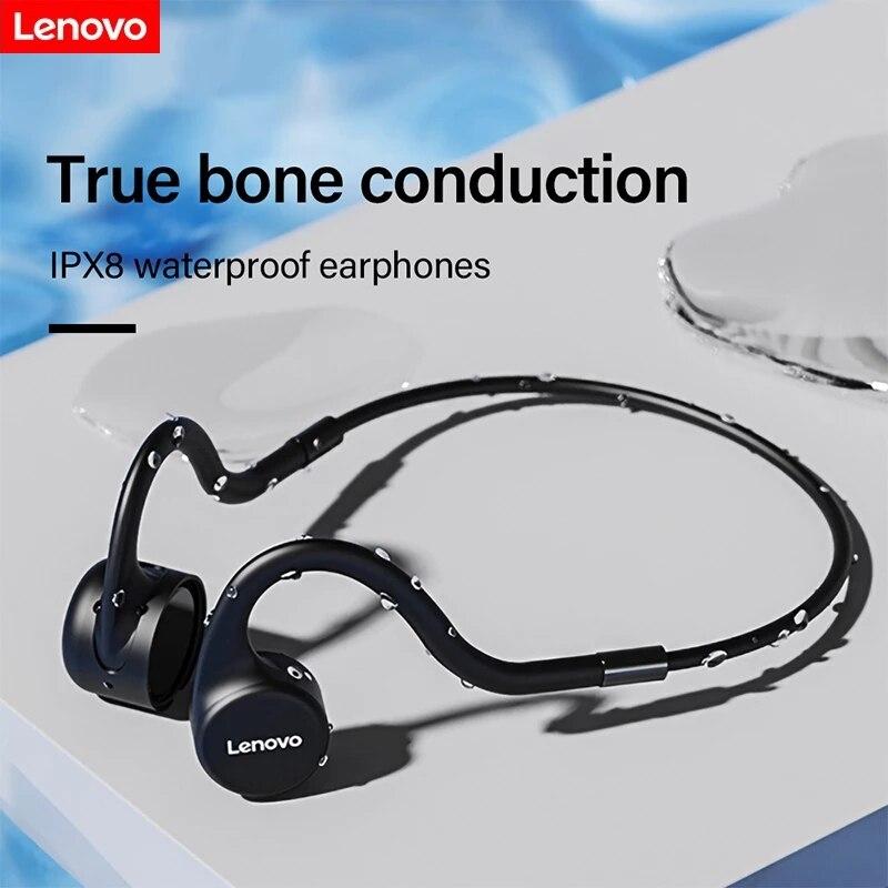 NEW Lenovo X5 Bone conduction Headphone Sport Running IPX8 Waterproof Bluetooth Headset Wireless Earphone 8GB Storage With Mic