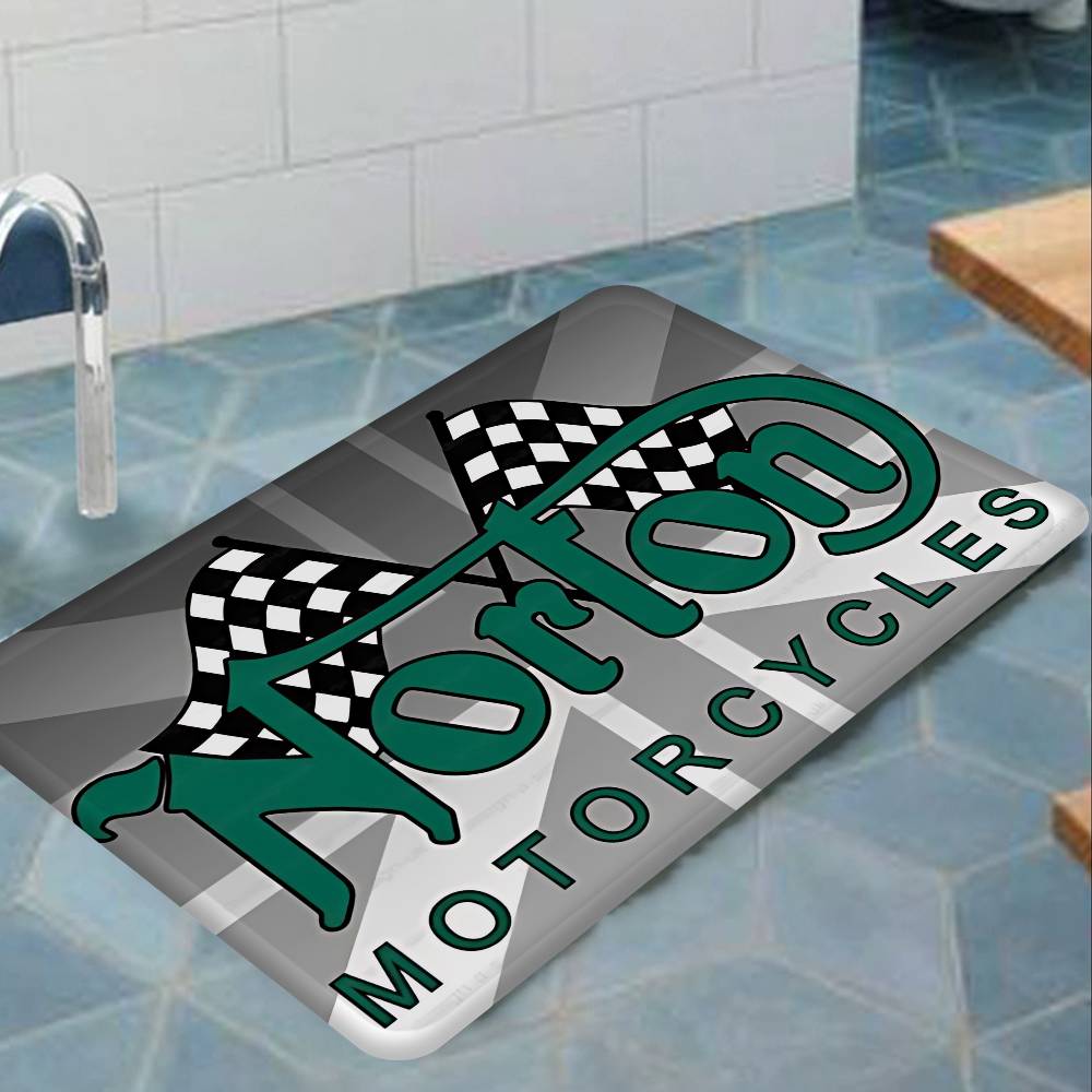 Motorcycle Racing N-Nortons Bath Mat Nordic Style Home Doormat Bathroom-Toilet Mats Bedroom Welcome Doormat