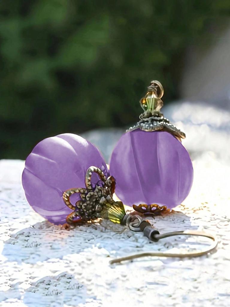1 Paar Vintage Kürbis Anhänger Ohrringe, Vielseitig & Stilvoll für den täglichen Gebrauch