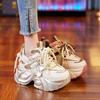 European dad shoes women's super fire 2025 new spring breathable casual shoes thick-soled small inner height-increasing women's shoes