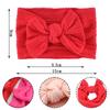 Solid Color Bow Baby Headbands, Soft Elastic Nylon Wide Hairbands for Infants