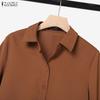 ZANZEA Women Half Sleeve Blouse and Long Skirts Casual Two Piece Suit Sets