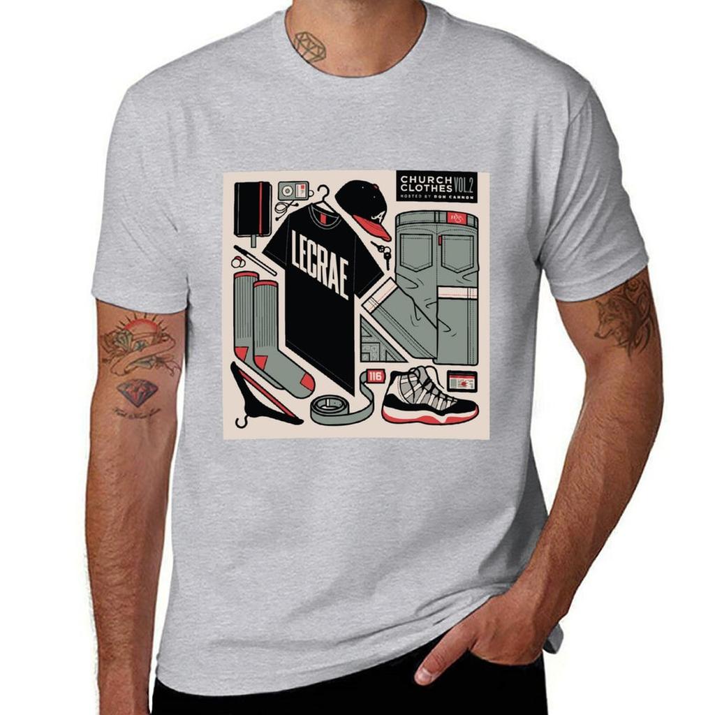 LeCrae Church Clothes Volume 2 T-Shirt Funnys Plus Size Tops Tees Tshirts for Men
