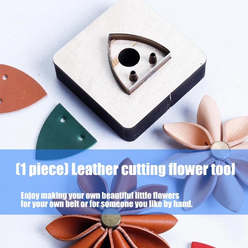 Professional Leather Florals Cutter Wooden Handle Ensuring for Complex Designs Creation Home Workshop