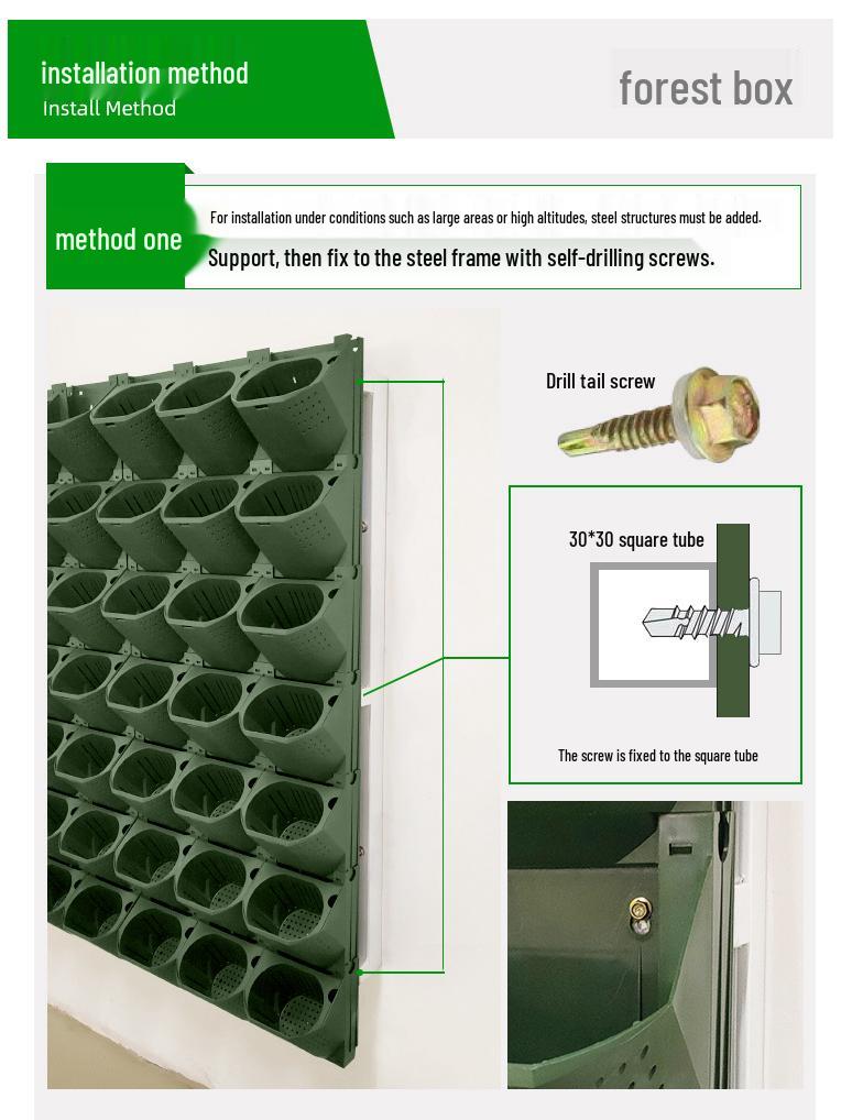 Vertical 3D Greening Bonsai Plant Wall: Large Multi-Layer Wall-Mounted Flower Trough