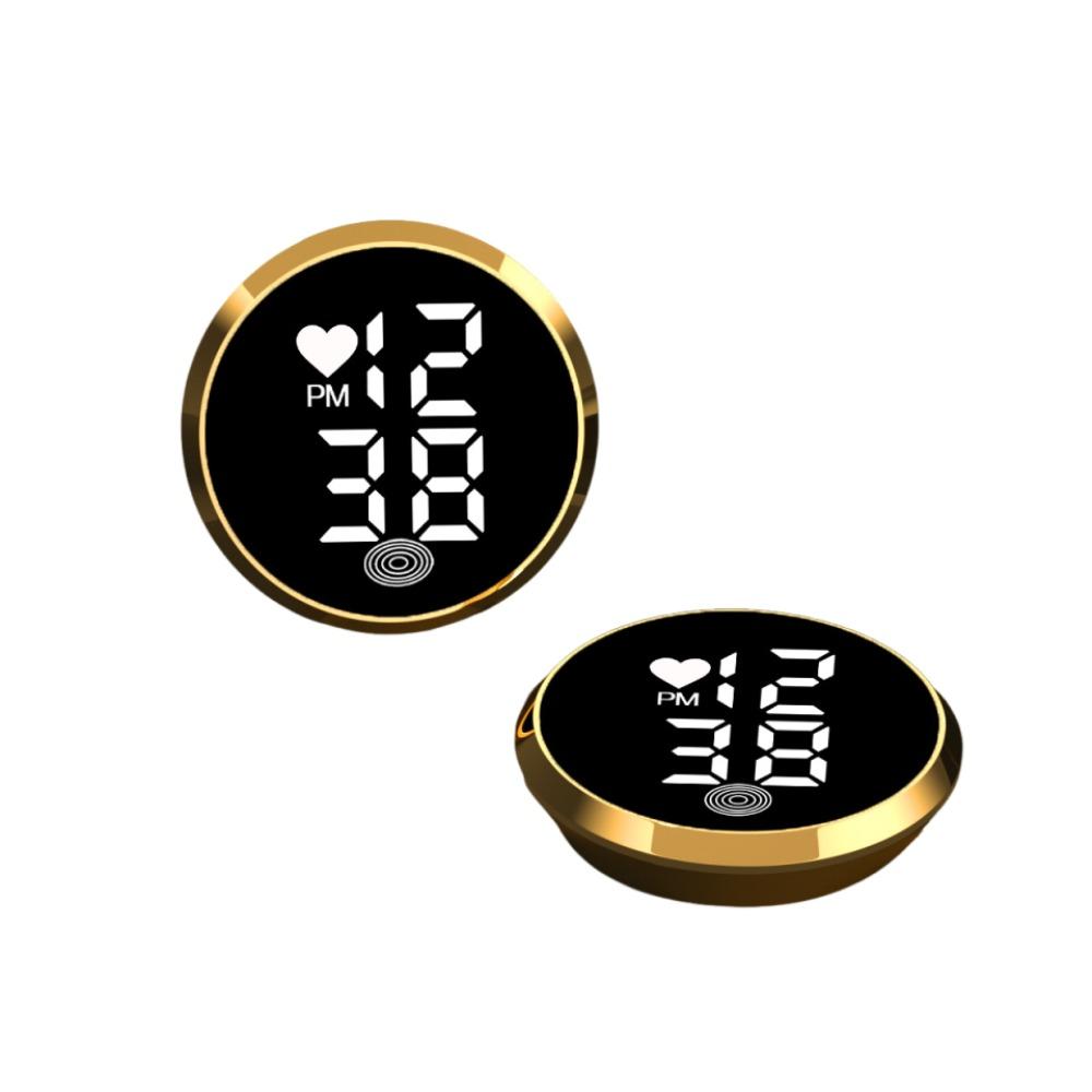 Mini Car Dashboard Clock Touch-Activated Digital Clock Stick-On Clock for Car Boat Bike Truck