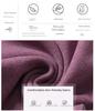 Solid Color Double-Sided Brushed Warm Base Layer Set for Women & Men - Round Neck Top & Pants for Autumn
