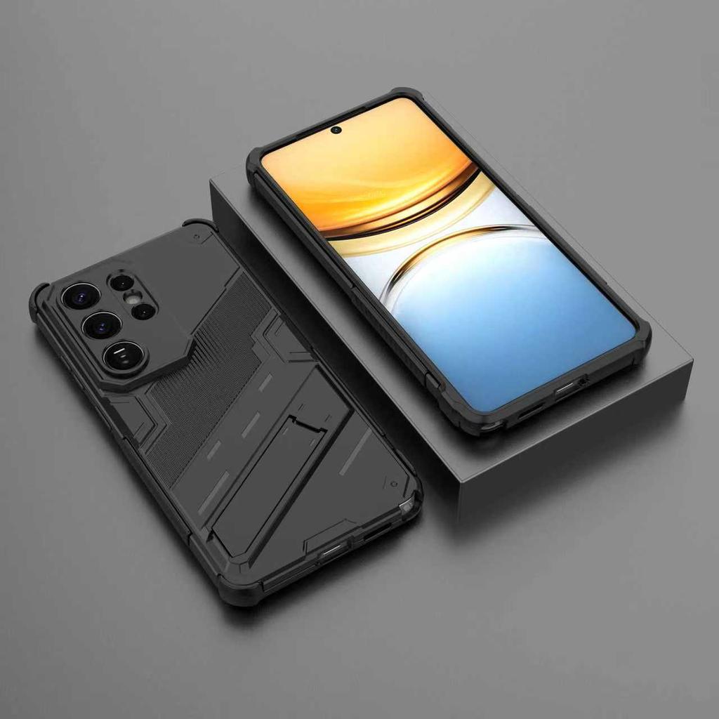 Armor Shockproof Phone Case For Samsung Galaxy S26 S25 S24 S23 S22 Ultra Plus Edge S25FE S26 Pro With Holder Lens Protect Cover