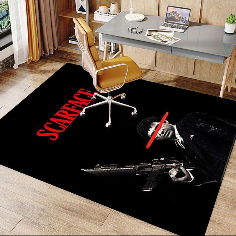 1pc Scarface Office Carpet Chair Mats Soft, Comfortable, All Season,Perfect for Home, Bedroom, or Office Decor, Perfect Gift for
