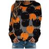 Halloween Fashion Women's Casual Long Sleeve Printed Ladies Sweatshirt Tops