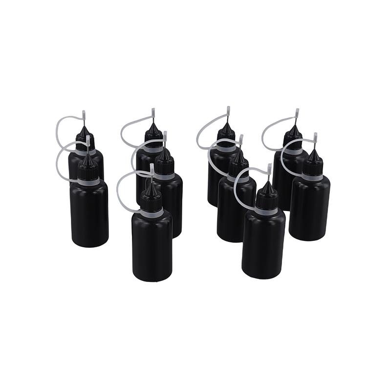 10PCs Metal DIY Quilling Tool Black Non-transparent Empty Glue Bottles For Dye Multiple Options Available