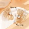 Metal Engraving Butterfly Crow's Feet Multi-layer Glass Drill European and American Style Left and Right Women's Earrings