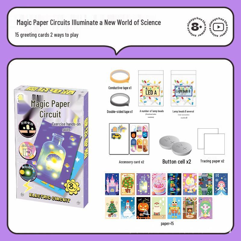 Glowing Greeting Card DIY Kit for Kids - Educational Science Experiment Toy