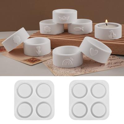 Stampo in Silicone per Artigianato per la Realizzazione di Candele e Arte in Gesso Design Cilindrico con Cuore in Rilievo Rilascio Facile Riutilizzabile Strumento Fai-da-te