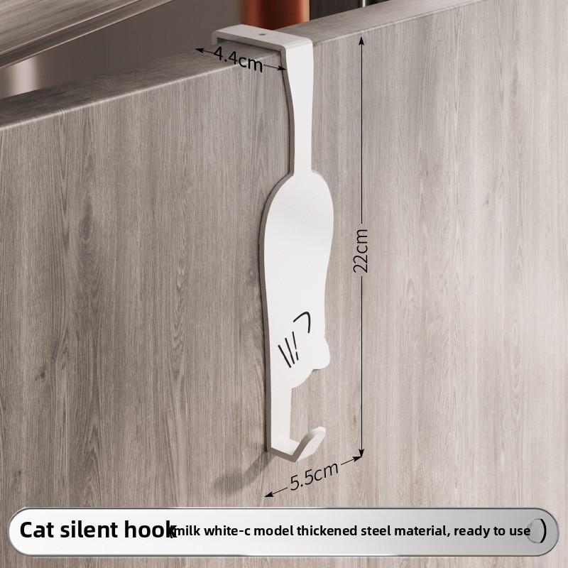 The Wall-mounted Clothes Hanger with Hooks Behind The Door and No Need for Drilling Is Used for Storing Clothes and Hats