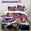 Set Biancheria da Letto KPOP Hunter 3 Pezzi Copripiumino Chiusura Include 1 Copripiumino & 2 Federe per Tutte le Stagioni Camera da Letto Casa Arredamento Stanza del Dormitorio