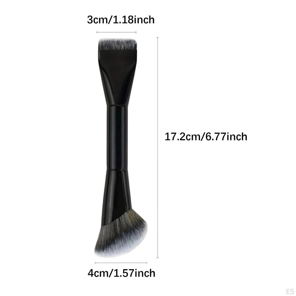 Pinceau Fond de Teint Double Embout Multifonctionnel Maquillage Visage pour Application Poudre Crème Liquide