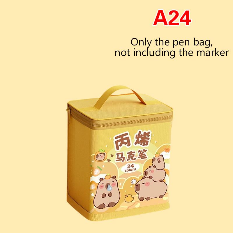 

Zipper Marker Pen Case Large Capacity Art Markers Canvas Storage Bag 12/24/36/48/60/80/120 Pcs Portable Marker Pen Holder A24