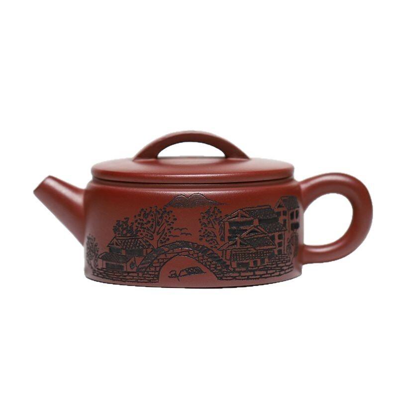 190ml Exquisite Yixing Purple Clay Teapots Handmade Large Caliber Pot Raw Ore Dragon s Blood Sand Tea Maker Kettle Zisha Tea Set