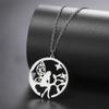  Elegant Flower Fairy Necklaces Stainless Steel Fashion Charm Forest Elf Pendant Chain for Women Lady Party Jewelry Gifts